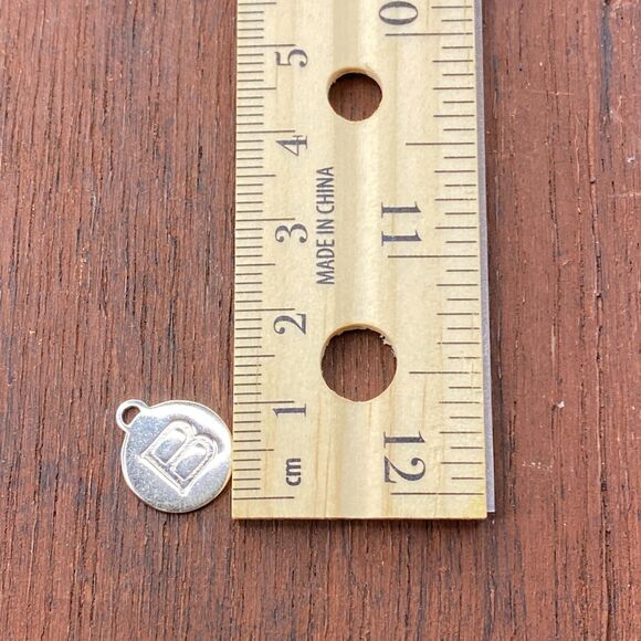 Vintage Robert Lee Morris 925 Sterling Silver Letter "B" Alphabet Round Charm - Picture 3 of 3